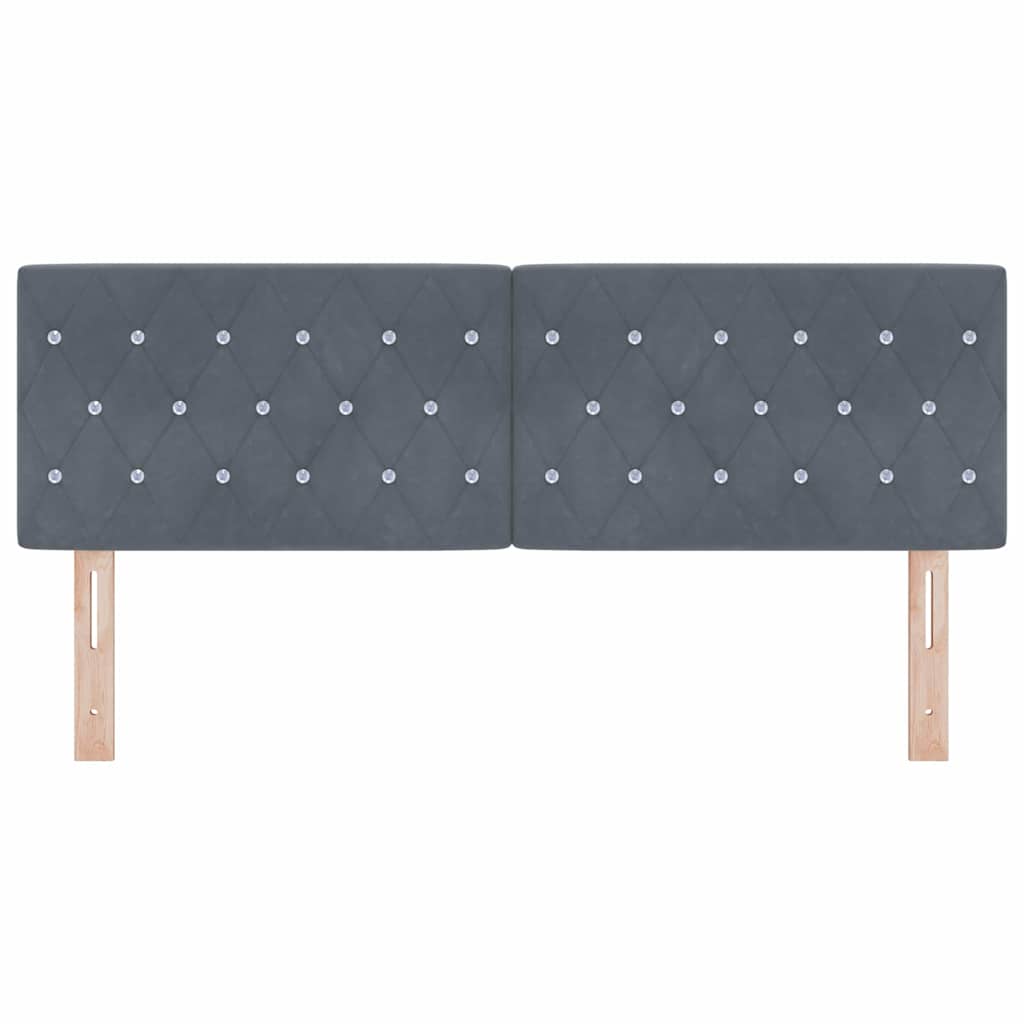 Cabeceira de Veludo Losangos Manual Cinza Escuro 160 cm Veludo