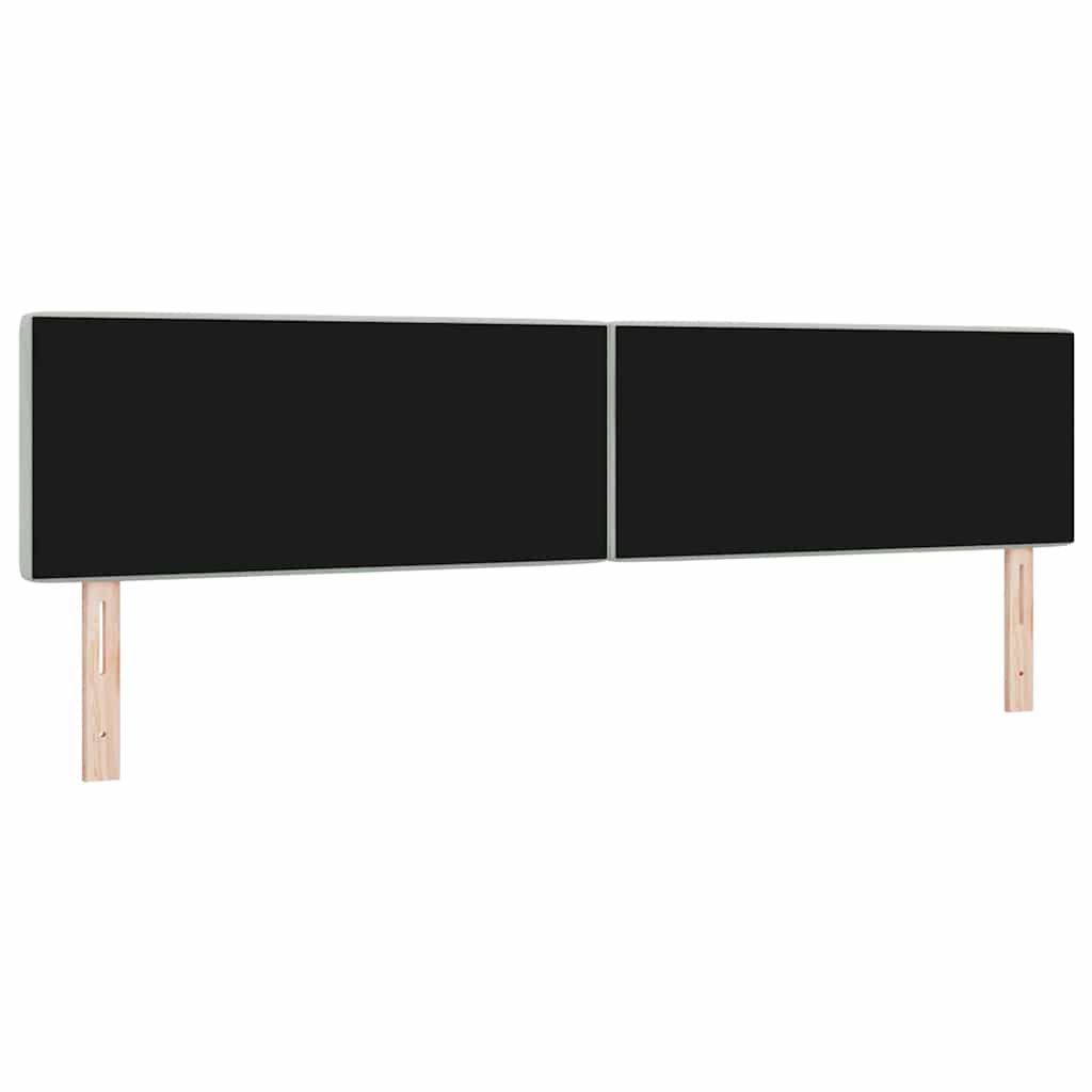 Cabeceira de Veludo Losangos Cinzento-claro 200 cm Veludo