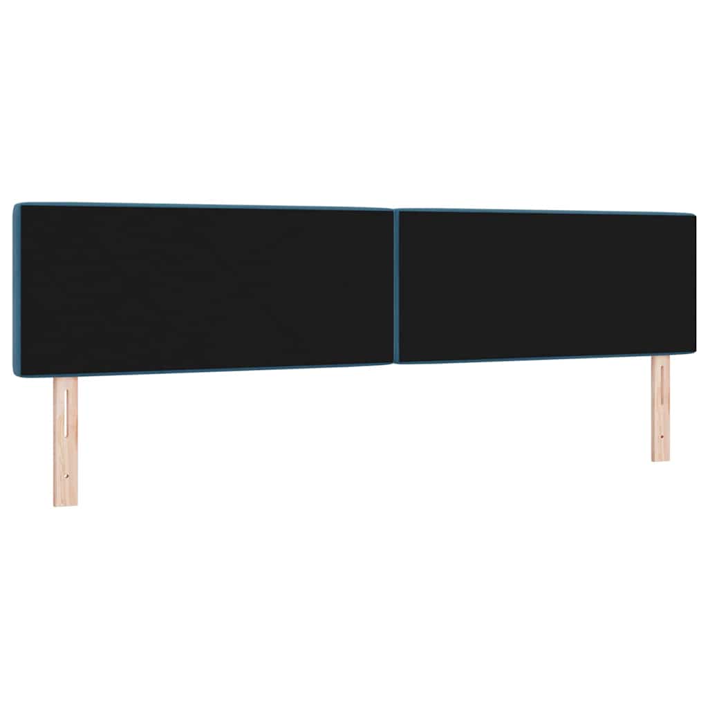 Cabeceira de Veludo Losangos Manual Azul escuro 200 cm Veludo