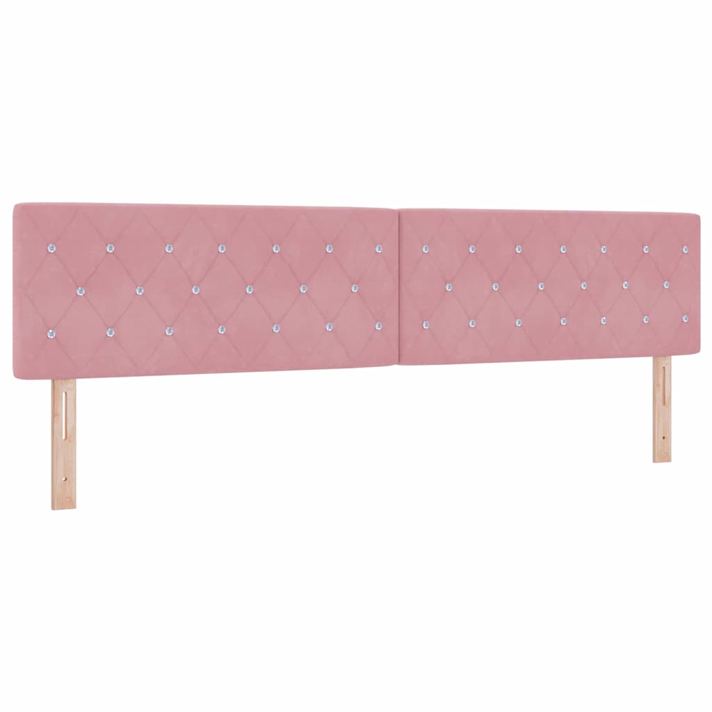 Cabeceira de Veludo Losangos com cabeceira Rosa 200 cm Veludo