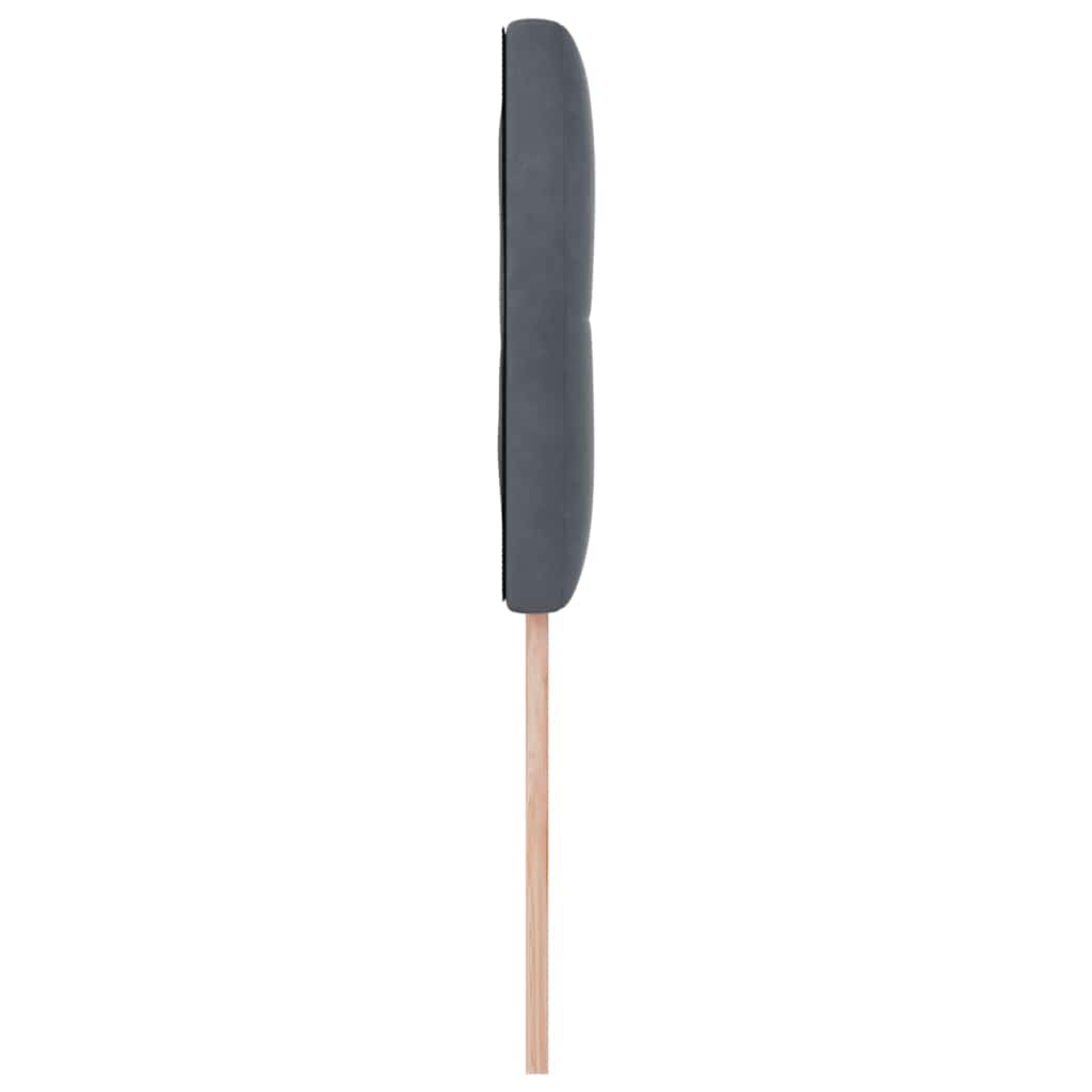Cabeceira Montado na parede Manual Cinzento escuro 80 cm Veludo