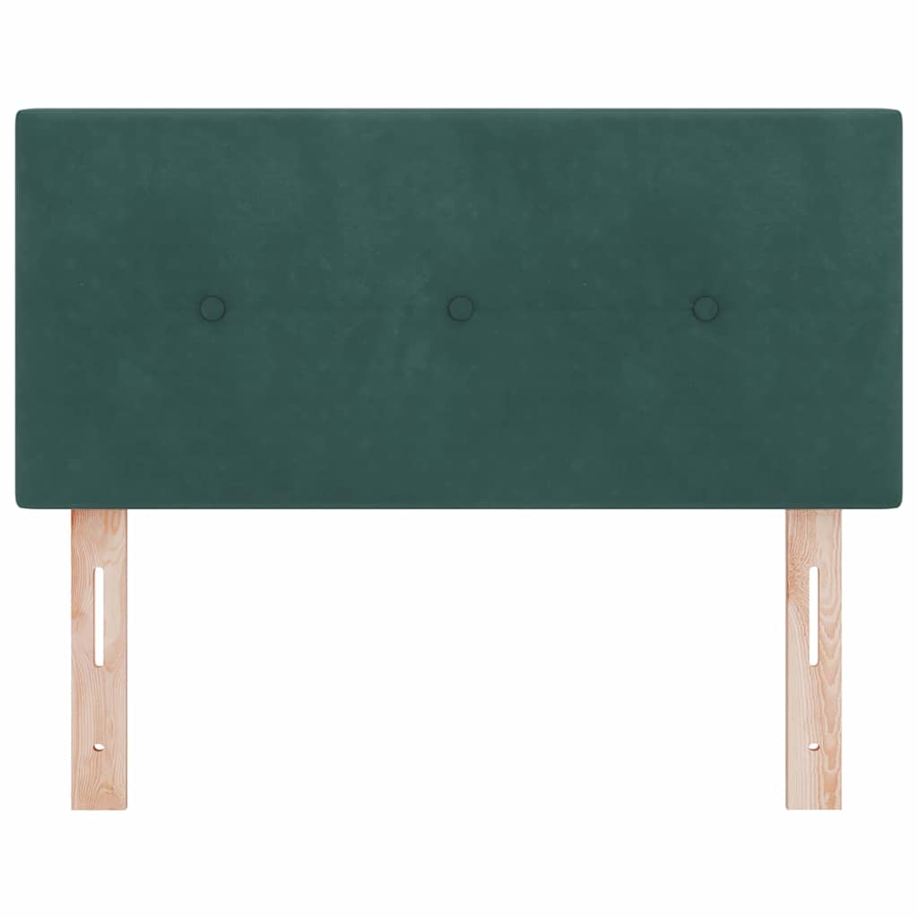 Cabeceira Montado na parede Manual Verde-escuro 80 cm Veludo