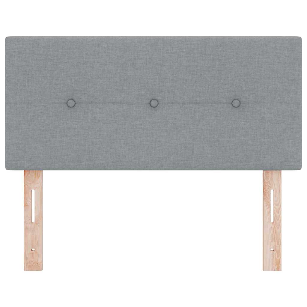Cabeceira com cabeceira Manual Cinzento-claro 90 cm tecido