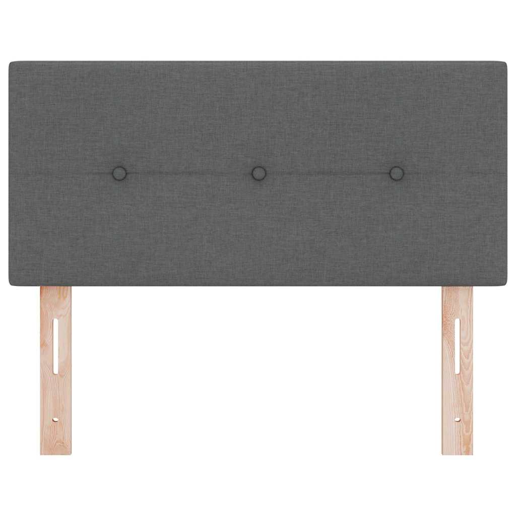 Cabeceira com cabeceira Manual Cinzento escuro 90 cm tecido