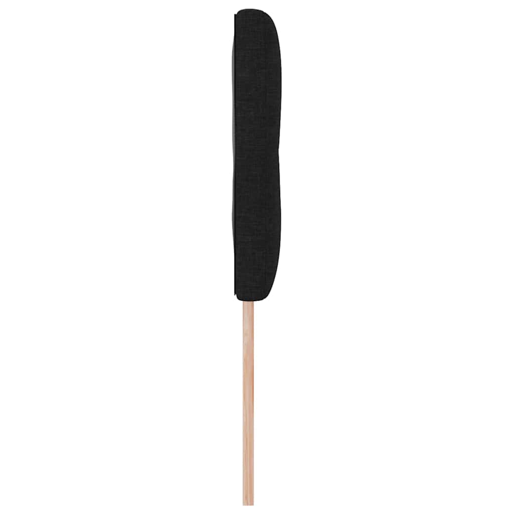 Cabeceira com cabeceira Manual Preto 140 cm tecido
