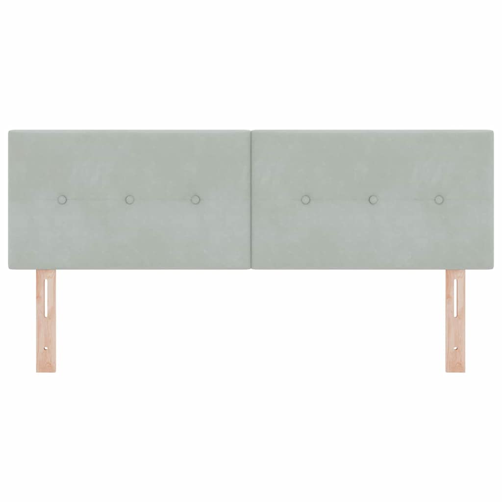Cabeceira Montado na parede Manual Cinzento-claro 160 cm Veludo