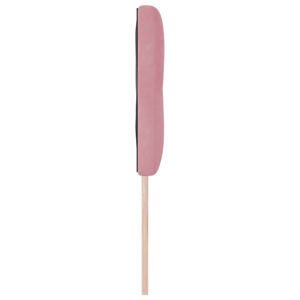 Cabeceira Montado na parede com cabeceira Rosa 160 cm Veludo