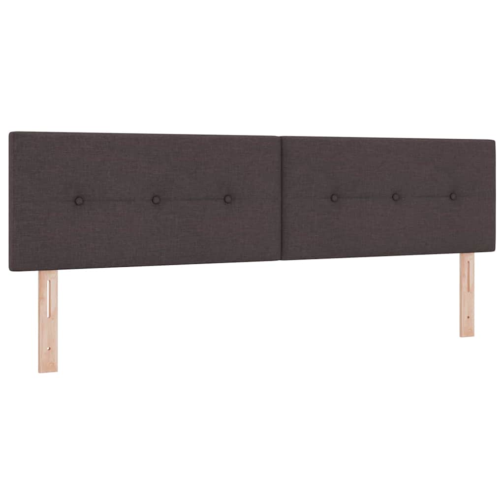 Cabeceira com cabeceira Manual Castanho escuro 180 cm tecido