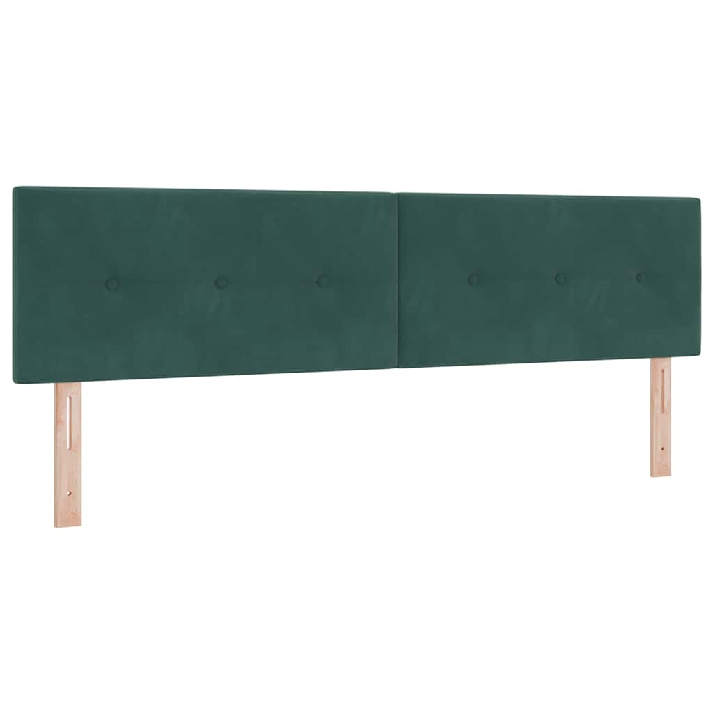 Cabeceira Montado na parede Manual Verde-escuro 180 cm Veludo