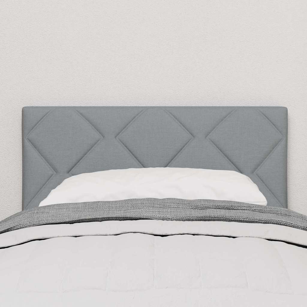 Cabeceira de Tecido Geométrico Cinzento-claro 80 cm tecido