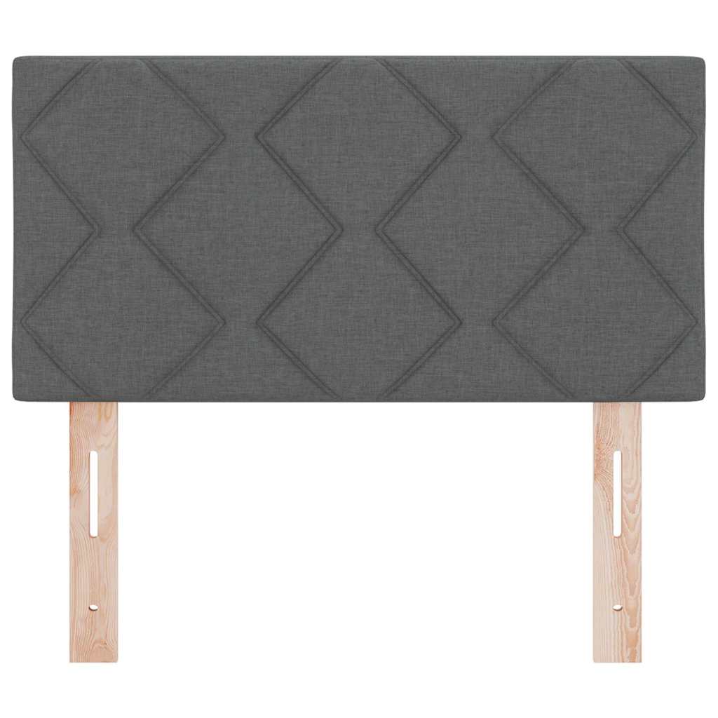 Cabeceira de Tecido Geométrico Cinza Escuro 80 cm tecido
