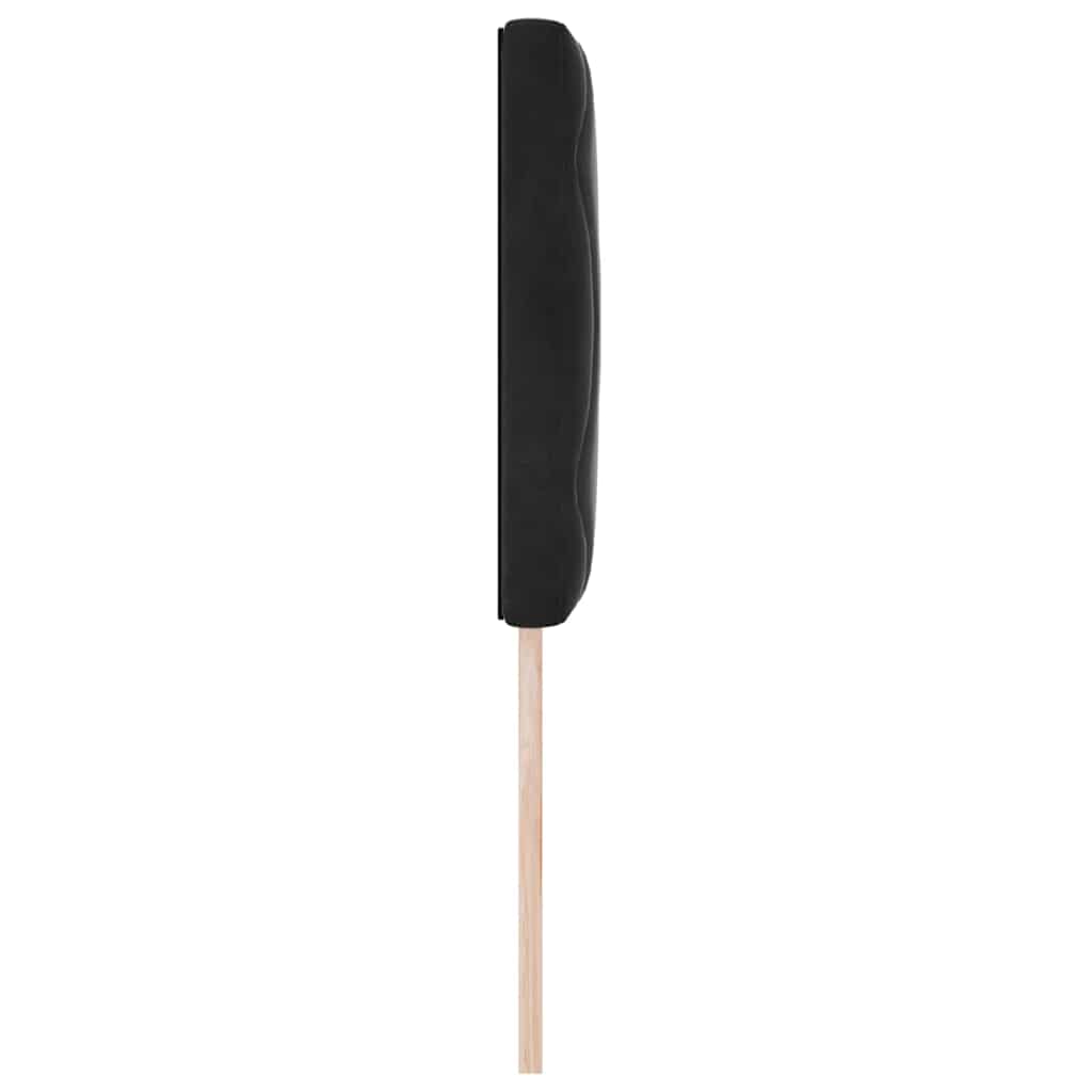 Cabeceira Montado na parede Geométrico Preto 80 cm Veludo