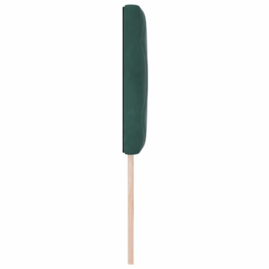 Cabeceira Montado na parede Manual Verde-escuro 80 cm Veludo