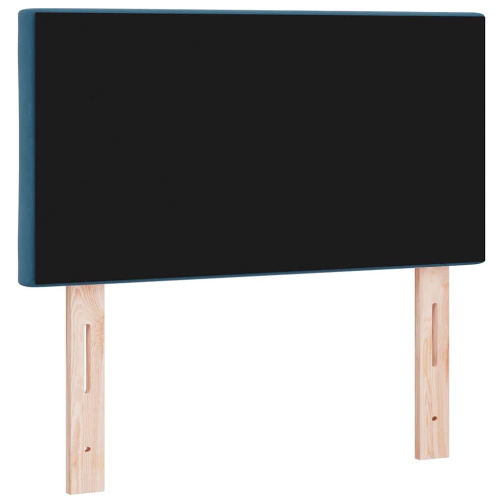 Cabeceira Montado na parede Geométrico Azul escuro 80 cm Veludo