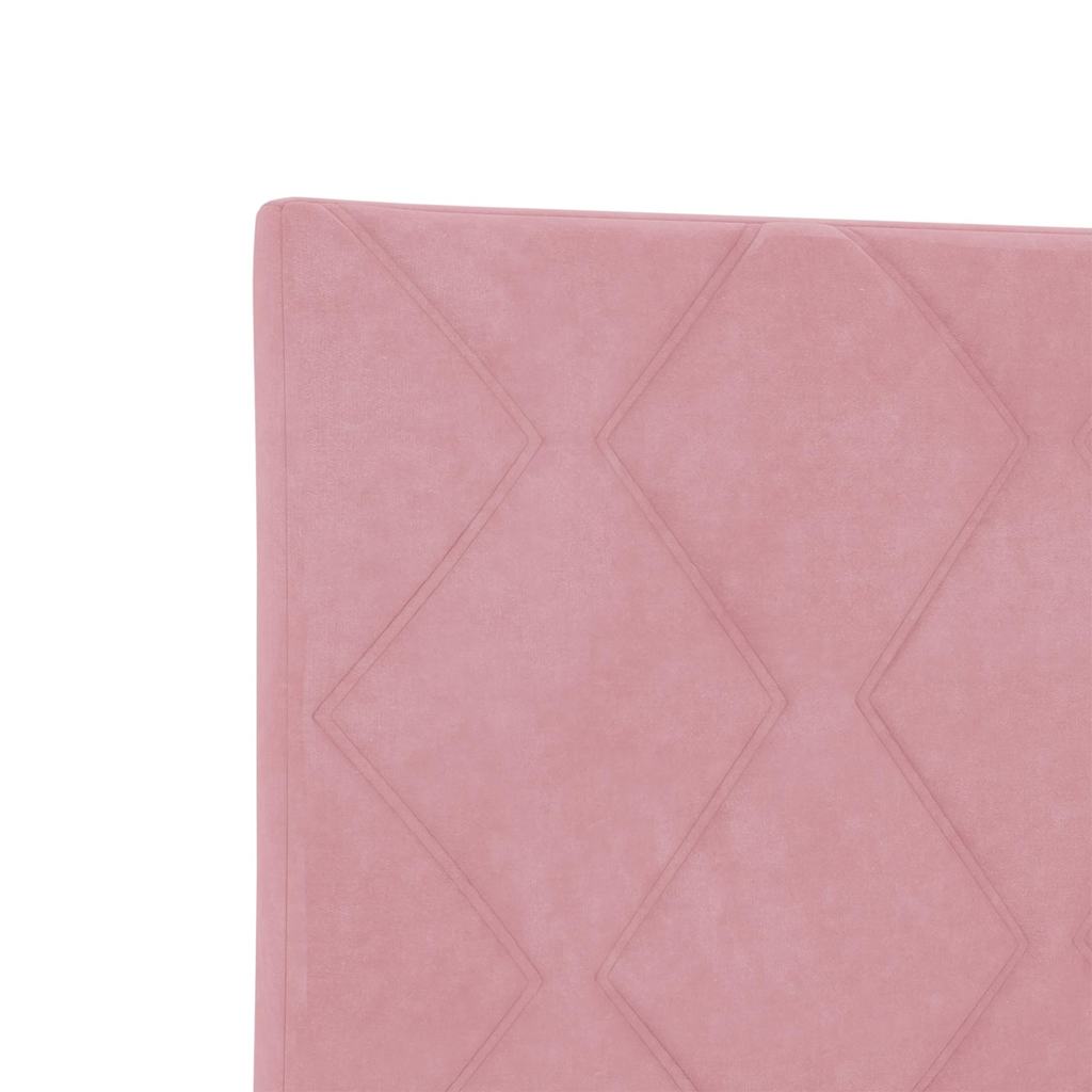 Cabeceira Montado na parede Geométrico Manual Rosa 80 cm Veludo
