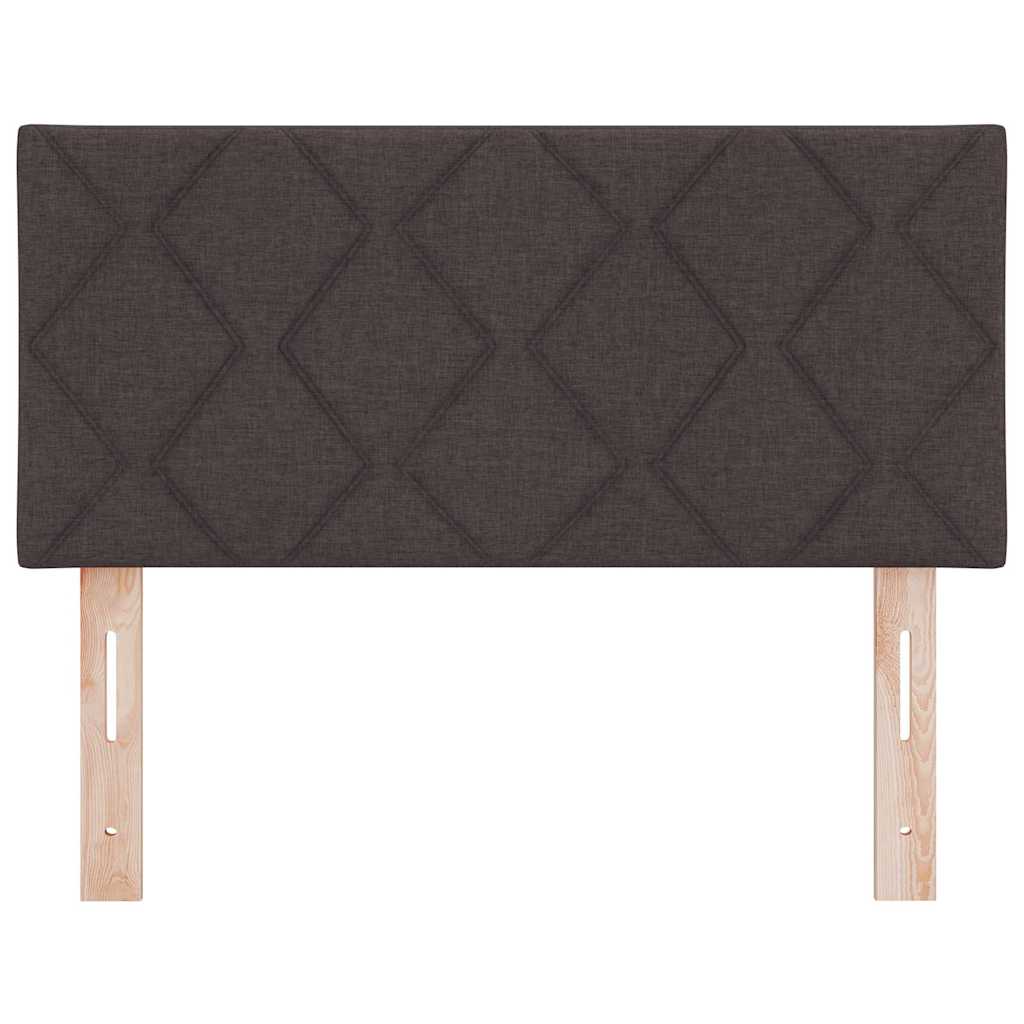 Cabeceira de Tecido Geométrico Castanho escuro 90 cm tecido