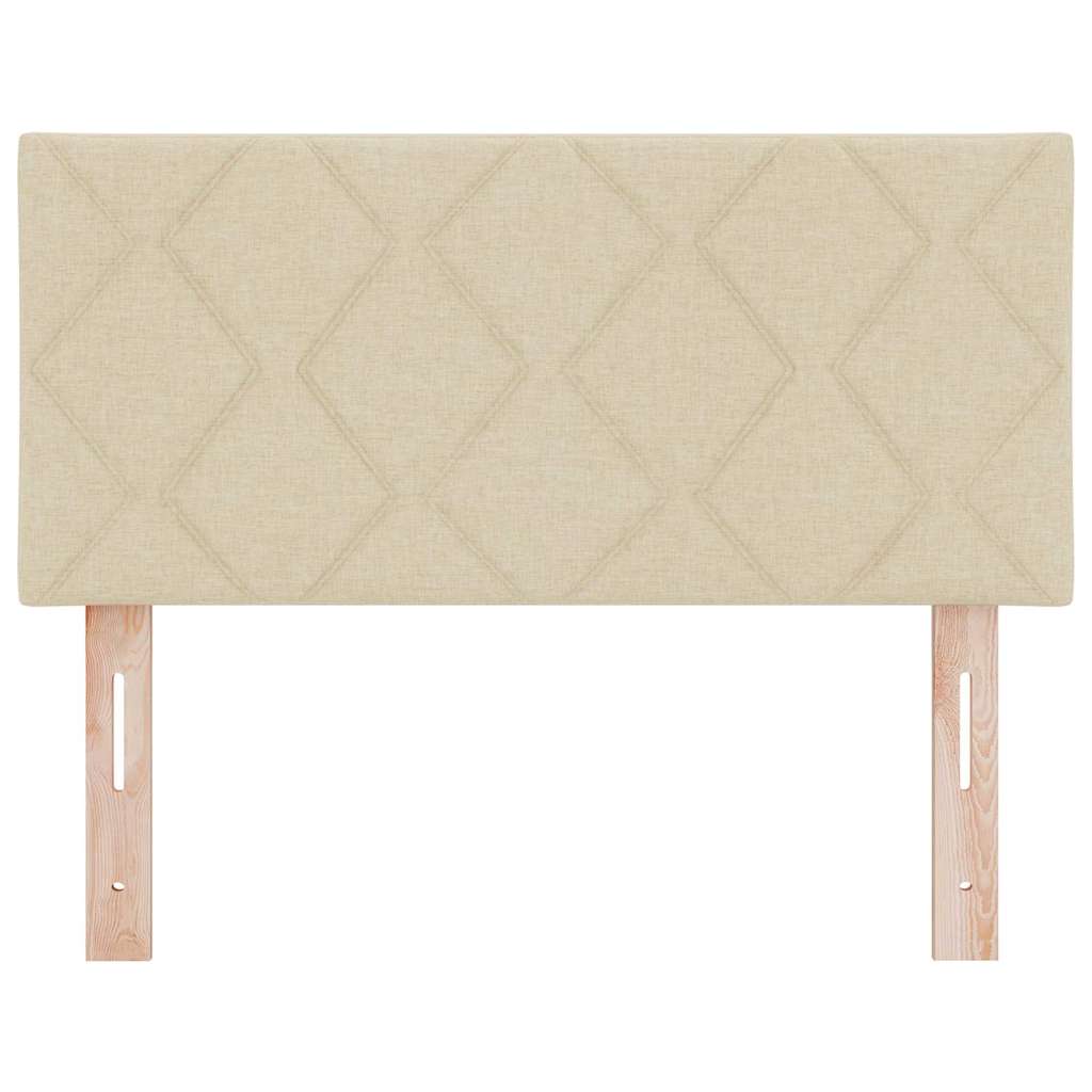 Cabeceira de Tecido Geométrico com cabeceira Creme 90 cm tecido