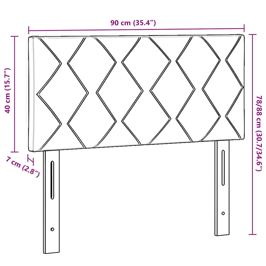 Cabeceira de Tecido Geométrico com cabeceira Creme 90 cm tecido