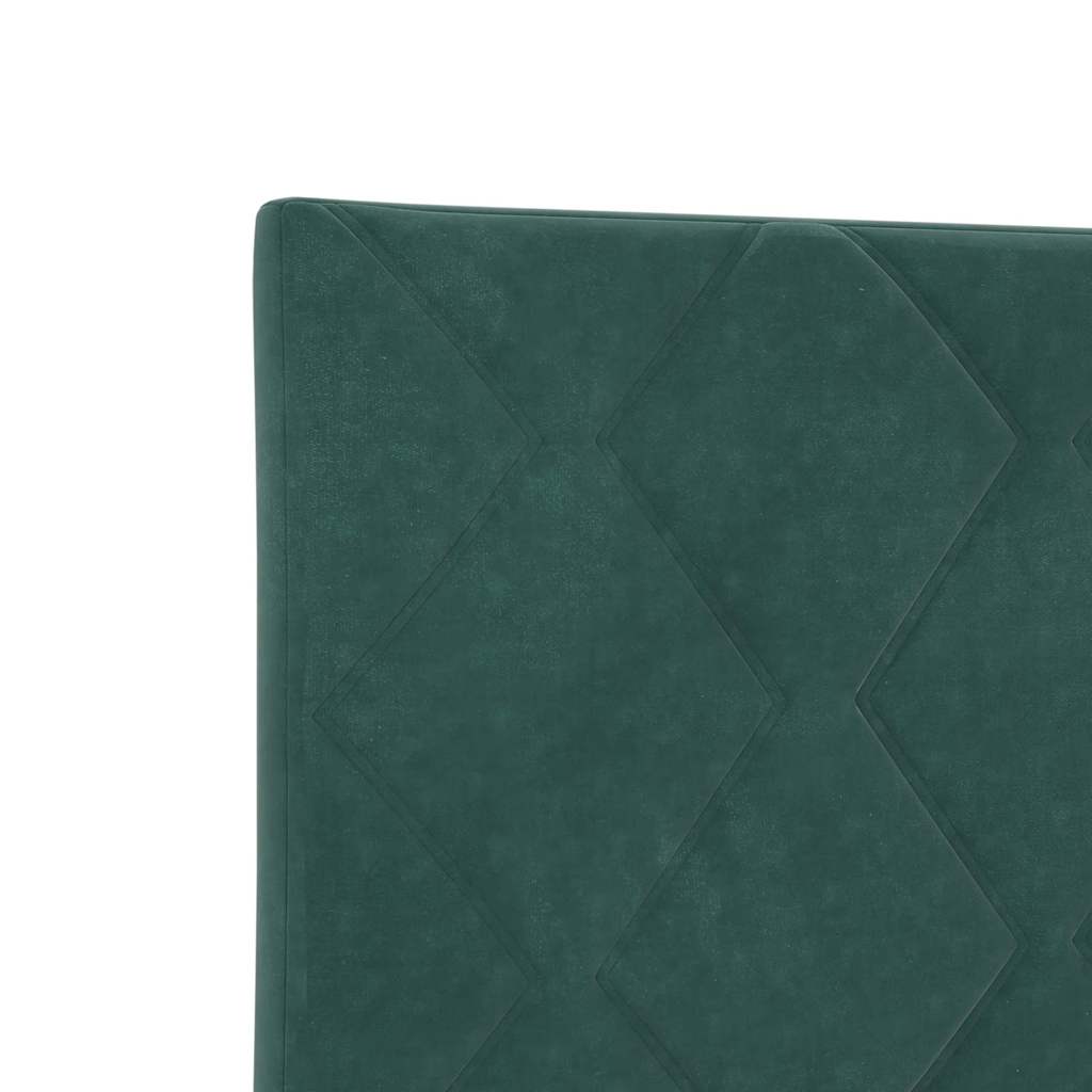 Cabeceira Montado na parede Manual Verde-escuro 90 cm Veludo