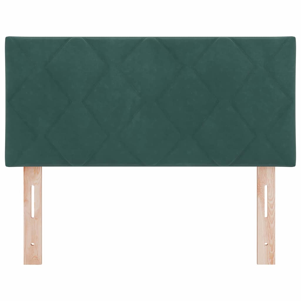 Cabeceira Montado na parede Manual Verde-escuro 90 cm Veludo