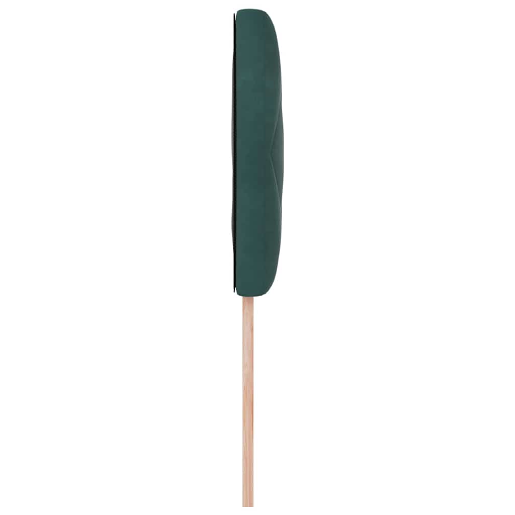 Cabeceira Montado na parede Manual Verde-escuro 90 cm Veludo