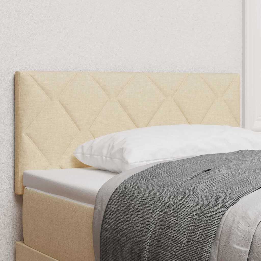 Cabeceira de Tecido Geométrico Creme 100 cm tecido