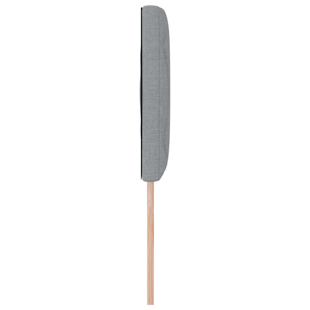 Cabeceira de Tecido Geométrico Cinzento-claro 144 cm tecido