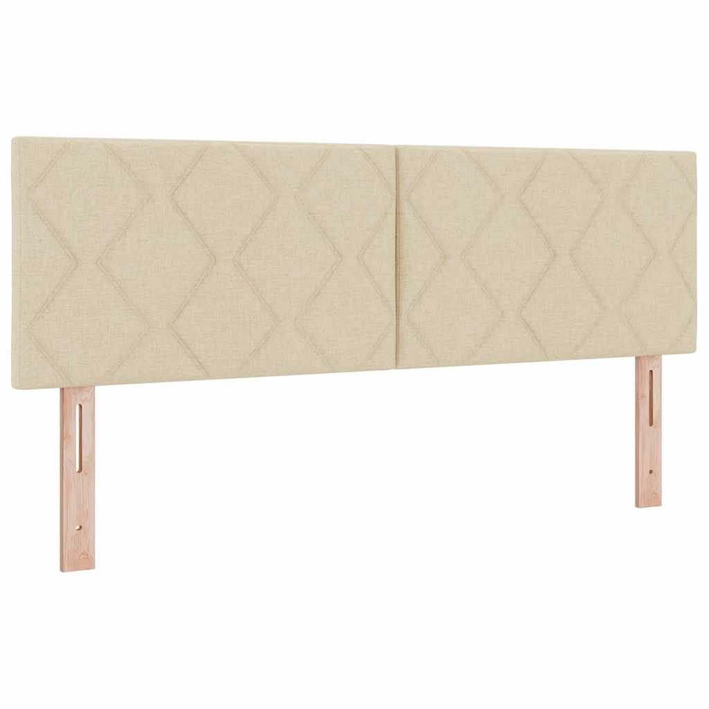Cabeceira de Tecido Geométrico Creme 144 cm tecido