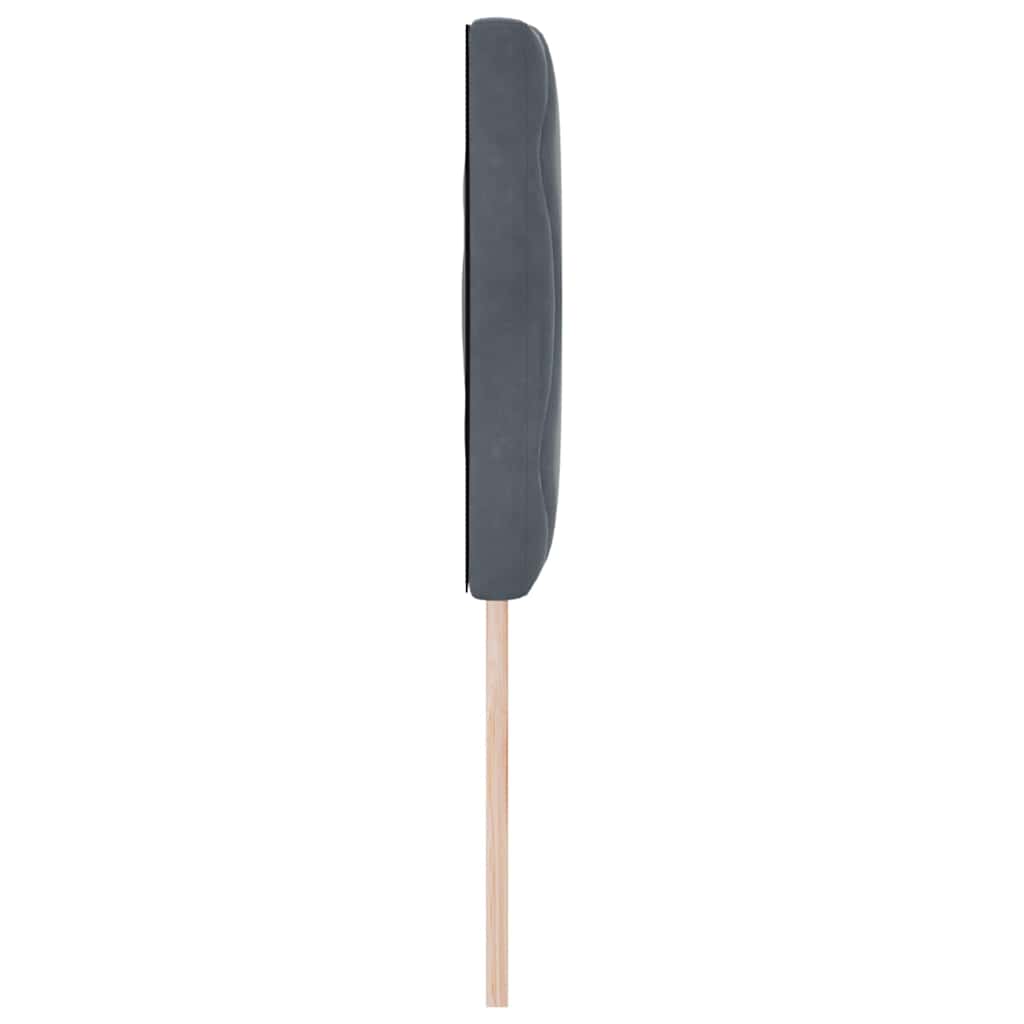 Cabeceira Montado na parede Cinzento escuro 144 cm Veludo