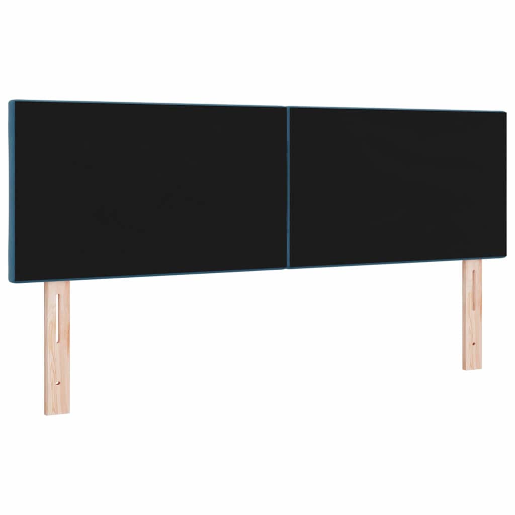 Cabeceira Montado na parede Manual Azul escuro 160 cm Veludo