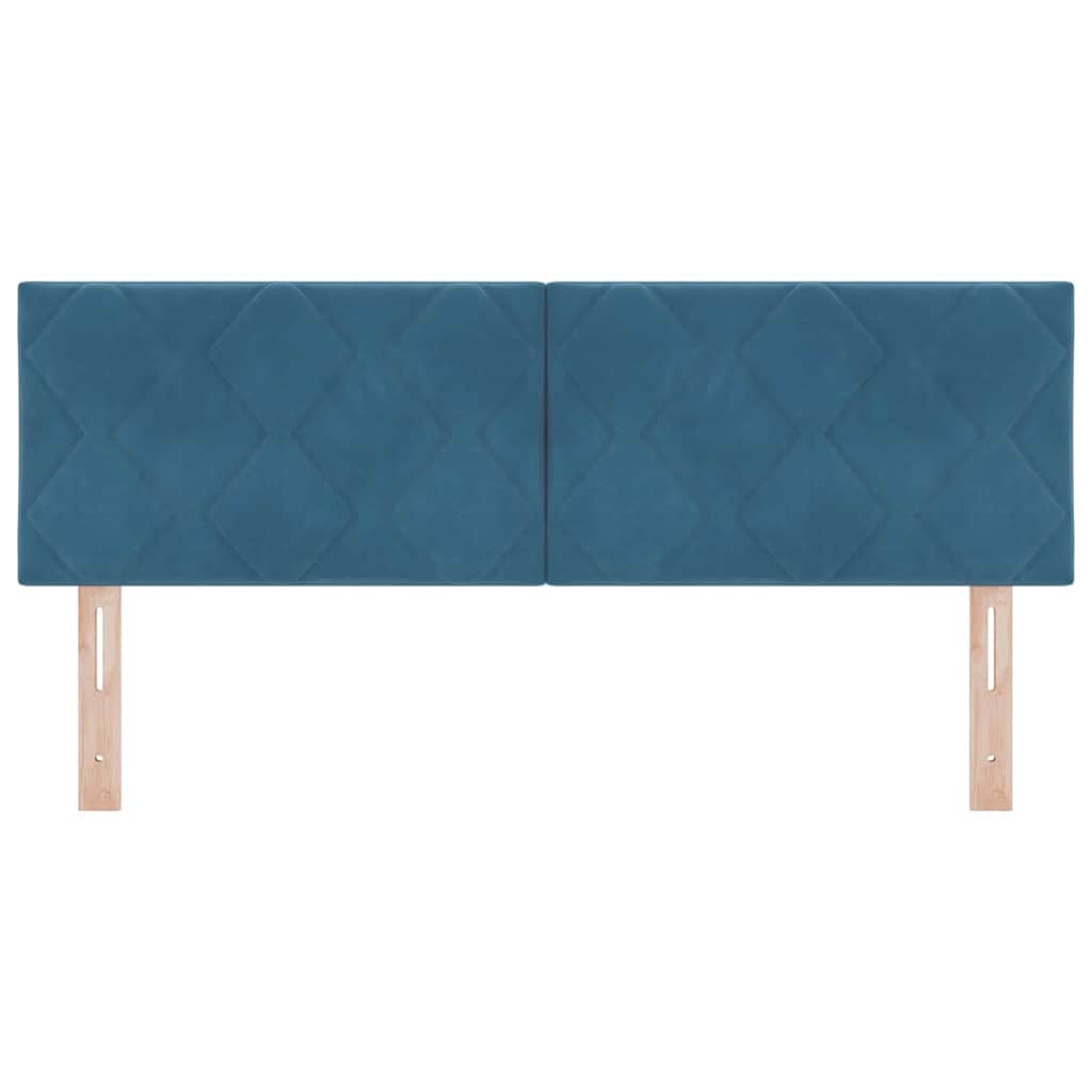 Cabeceira Montado na parede Manual Azul escuro 160 cm Veludo