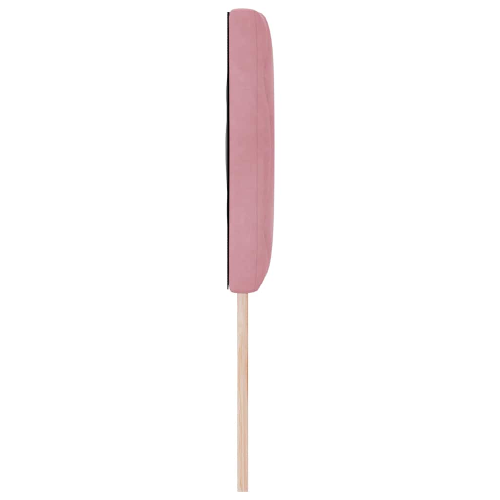 Cabeceira Montado na parede Geométrico Rosa 160 cm Veludo