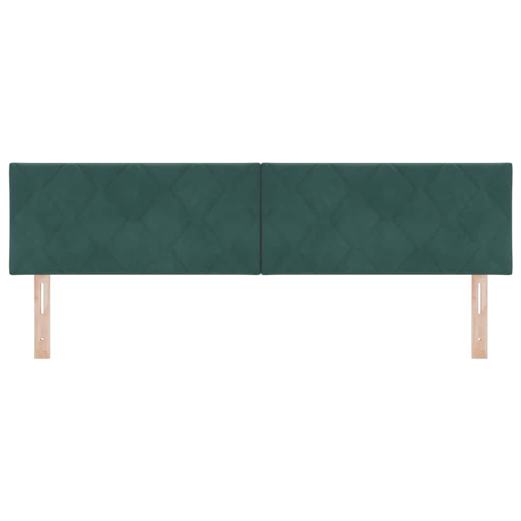 Cabeceira Montado na parede Manual Verde-escuro 180 cm Veludo