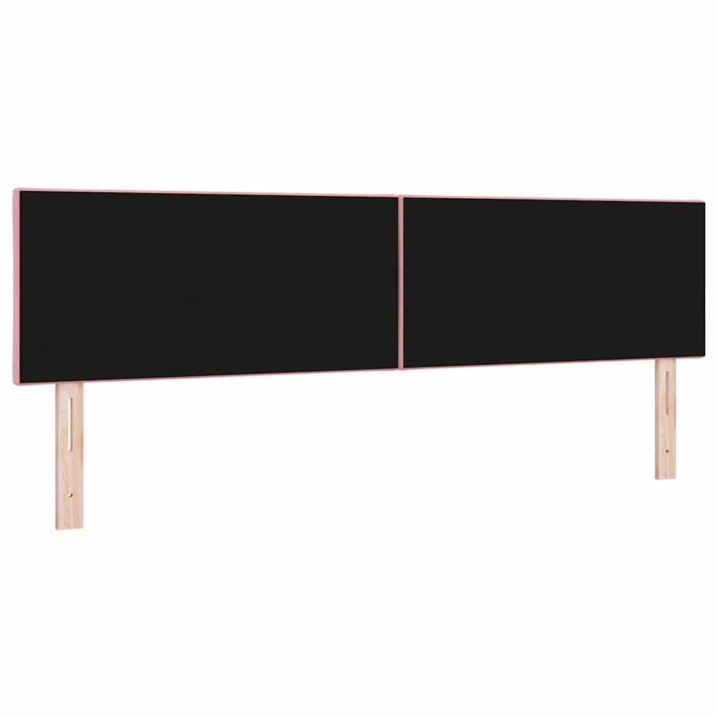Cabeceira Montado na parede Geométrico Rosa 180 cm Veludo