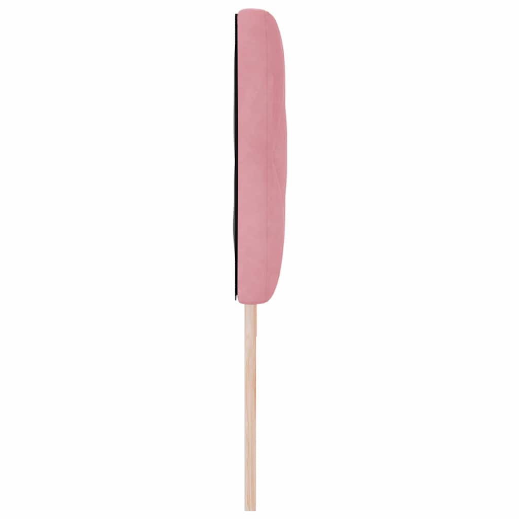 Cabeceira Montado na parede Geométrico Rosa 180 cm Veludo