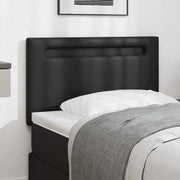 Cabeceira com luzes de tira LED com cabeceira Preto 90 cm PVC