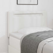 Cabeceira com luzes de tira LED com cabeceira Branco 90 cm PVC