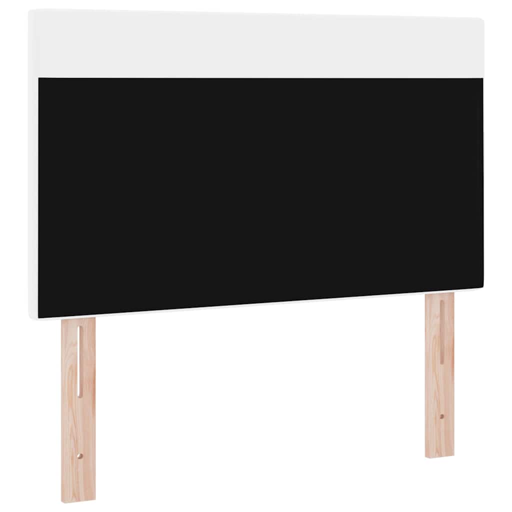 Cabeceira com luzes de tira LED com cabeceira Branco 90 cm PVC