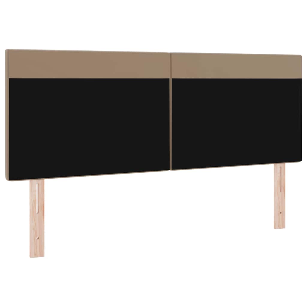 Cabeceira com luzes de tira LED Manual Cappuccino 160 cm PVC