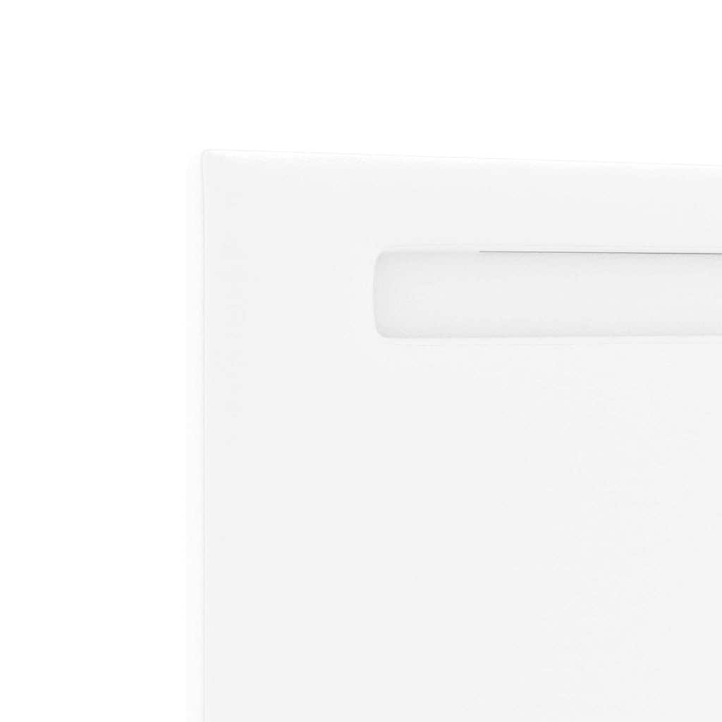 Cabeceira com luzes de tira LED com cabeceira Branco 200 cm PVC