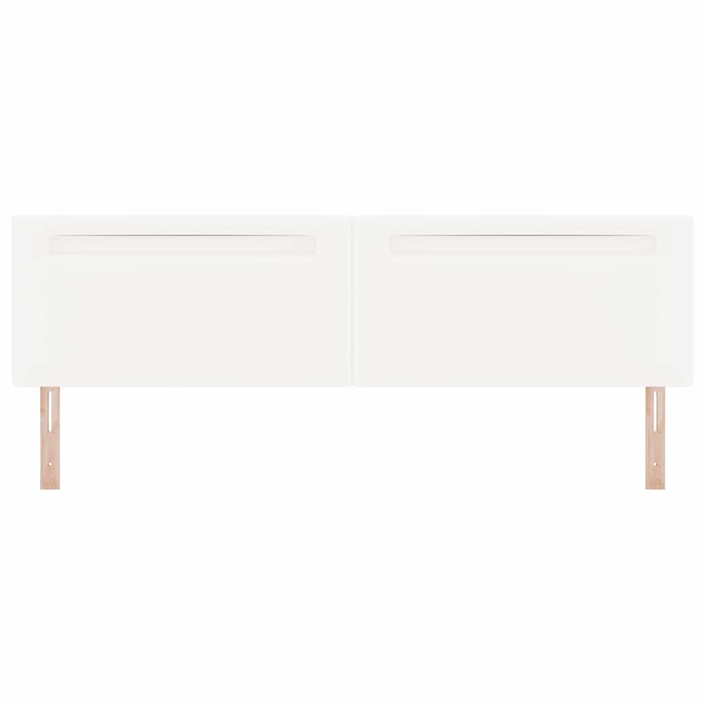 Cabeceira com luzes de tira LED com cabeceira Branco 200 cm PVC