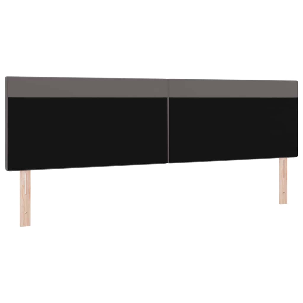 Cabeceira com luzes de tira LED Manual Cinzeto 200 cm PVC