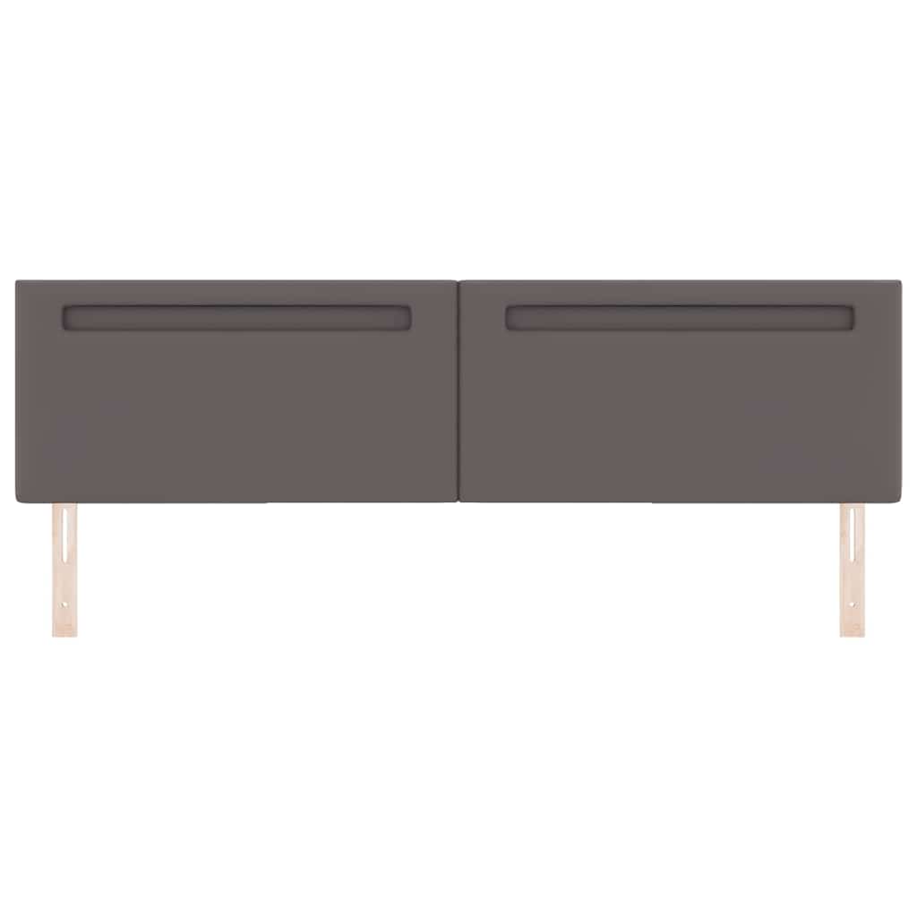 Cabeceira com luzes de tira LED Manual Cinzeto 200 cm PVC