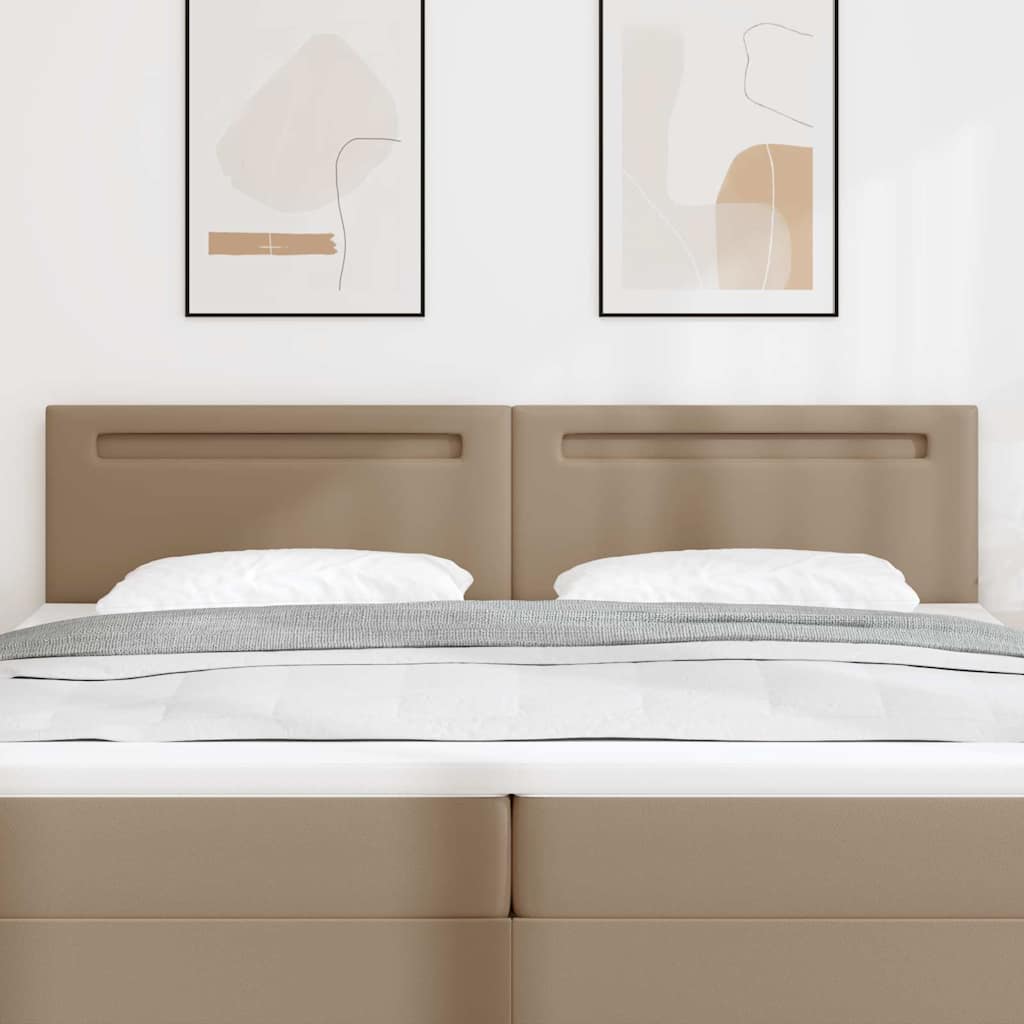 Cabeceira com luzes de tira LED Manual Cappuccino 200 cm PVC