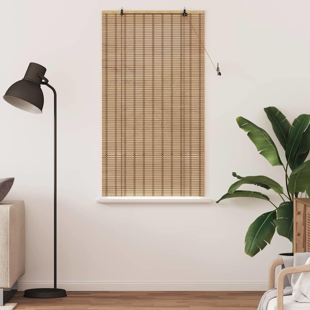 Estores de rolo Outros Manual Marrom Claro 90 x 160 cm Bambu