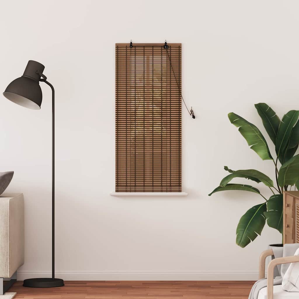 Persiana de Janela Geométrico Castanho 60 x 160 cm Bambu