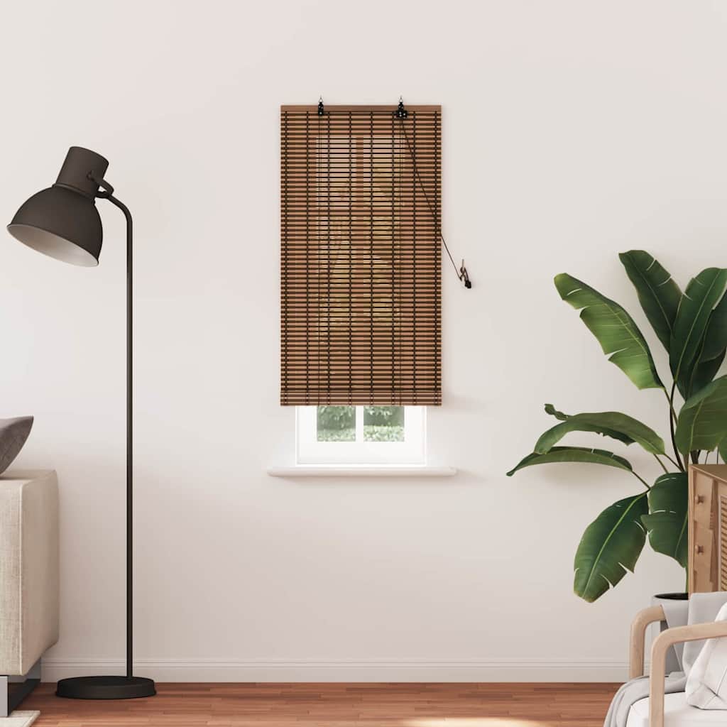 Persiana de Janela Geométrico Castanho 60 x 220 cm Bambu