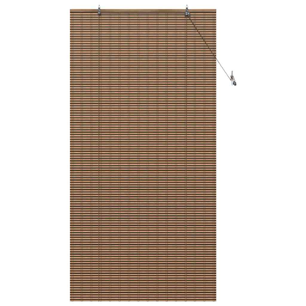 Persiana de Janela Geométrico Castanho 100 x 220 cm Bambu