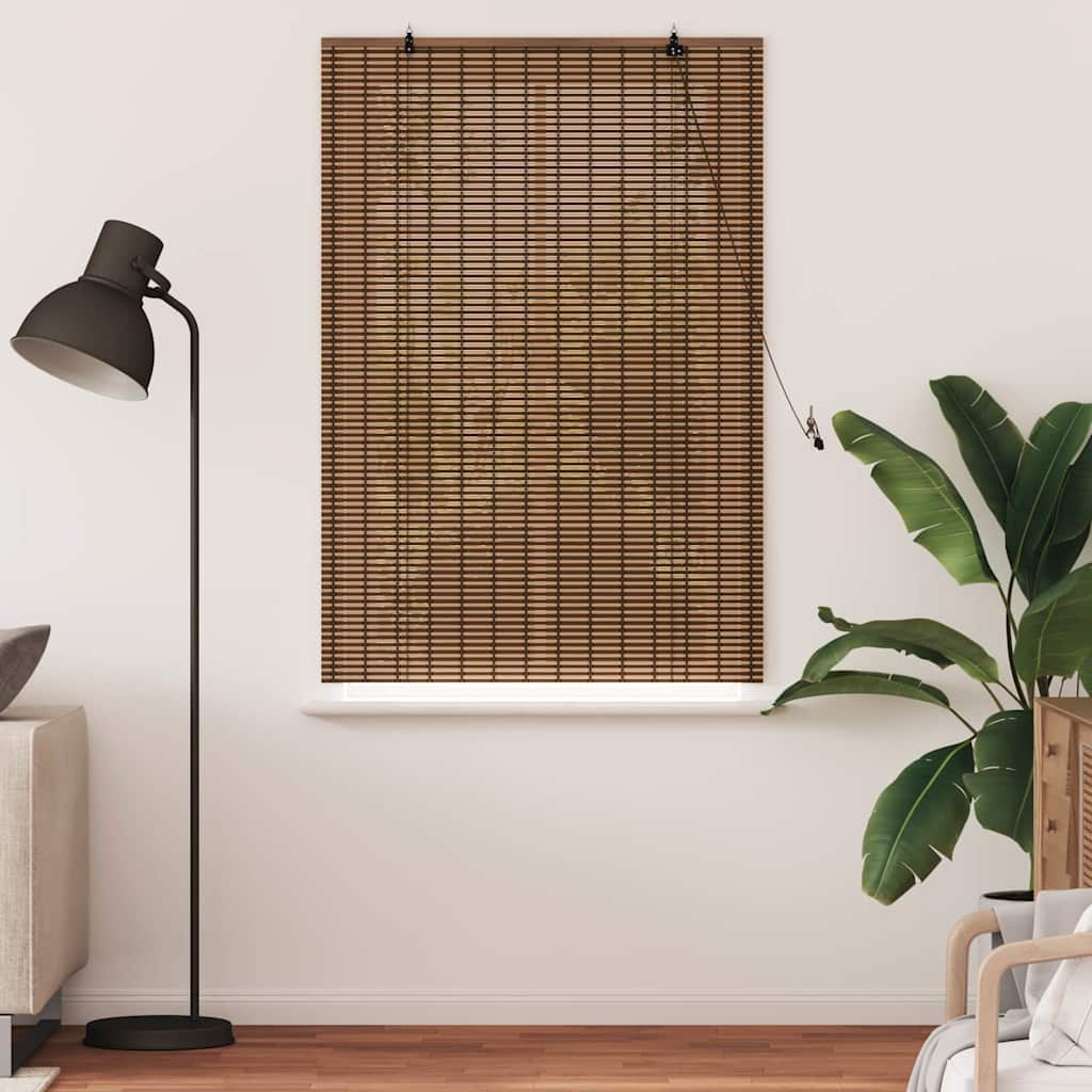 Persiana de Janela Geométrico Castanho 120 x 160 cm Bambu