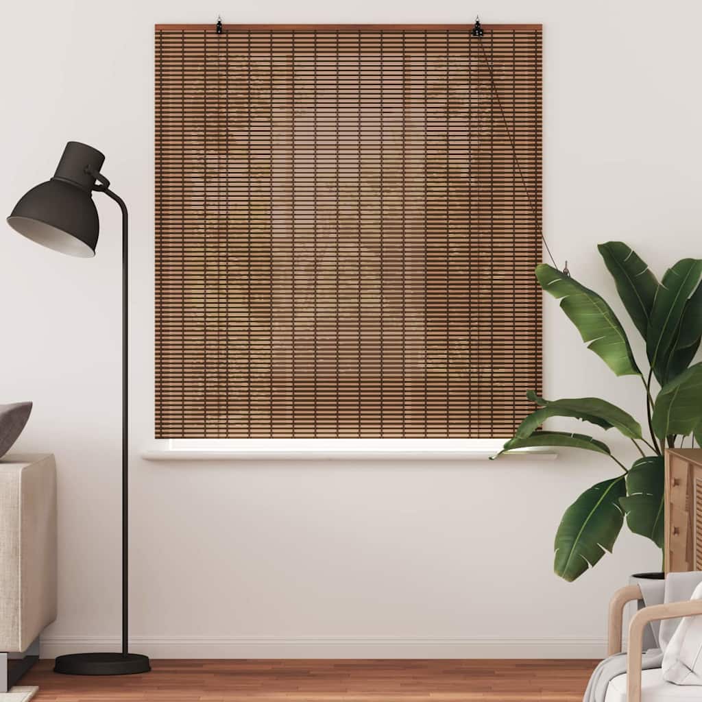 Persiana de Janela Geométrico Castanho 140 x 160 cm Bambu